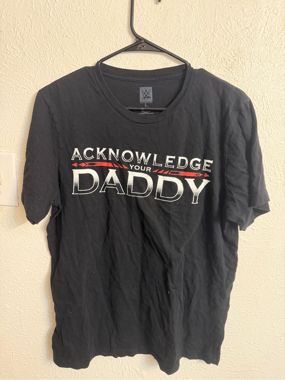 WWE Black "Acknowledge Your Daddy" Graphic T‑Shirt